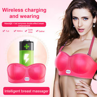 Soutien-gorge Masseur Vibrant pour Lifting et Agrandissement des Seins, Stimulateur Chauffant