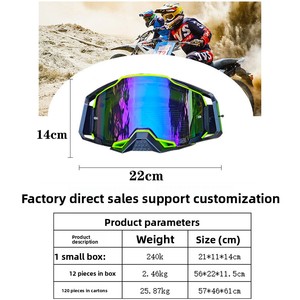 Occhiali da Motocross ARMAGE con Lenti in TPU e Montatura Completa in PC, Visiere per Sport All'aperto, Corse e Guida, Set con Scatola Nera - Product Image 4