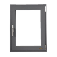 Fenêtres et portes à battants en alliage d'aluminium HC avec verre trempé insonorisé pour une utilisation extérieure dans les chambres et salles de bain