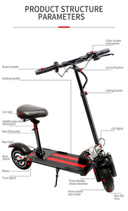 Scooter Eléctrico al por Mayor con Homologación para Circular por la Calle, Scooter Eléctrico Potente de 500w con Asiento para Adultos, Mejor Precio - Product Image 2