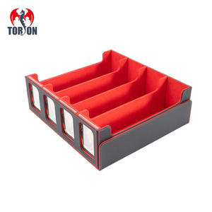   Boîte de rangement pour cartes de grande capacité 3000+ en PU+flanelle avec 4 fenêtres de visualisation pour Yugioh Commander TCG en cuir - Product Image 5