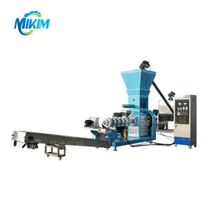 floating fish feed processing extruder big machines plant has an automatic fish food making machine