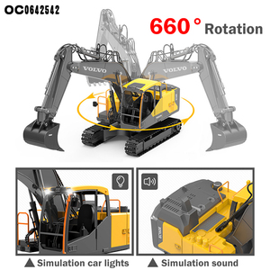 Simulazione 1:16 telecomando lega grande escavatore giocattoli camion impostato per bambini - Product Image 4
