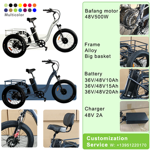 תלת אופן חשמלי קטן 20 אינץ' מהיר, אופניים חשמליים עם סוללה, אופניים חשמליים למשלוחי מזון, ממלאי המפעל - Product Image 4