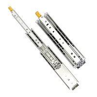 Système de tiroirs de voiture Crown Woo en acier inoxydable, rail de verrouillage, extension à 3 volets, capacité 120 kg, rail à roulement à billes, pour cuisine et hôtel