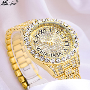 Relojes de Lujo con Baño de Oro, Diamantes de Imitación y Circonitas, Resistentes al Agua, para Hombre y Mujer, Venta al Por Mayor - Product Image 4