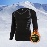 Vêtements de sport pour homme à séchage rapide 100% fibre de bambou, sous-vêtement thermique pour le ski, ensemble de course à pied ajusté, couche de base