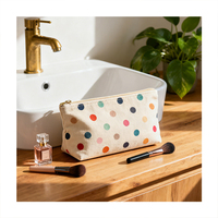Pochette de maquillage multifonctionnelle en toile à fermeture éclair, motif dessin animé mignon, écologique, sac à serviettes hygiéniques portable pour filles, organiseur de voyage