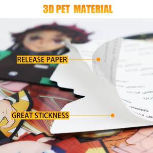 1200 Designs Autocollants et Décalcomanies 3D Lenticulaires Adhésifs à Effet de Mouvement Anime pour Voiture, Ordinateur Portable, Réfrigérateur, Imperméables - Product Image 6