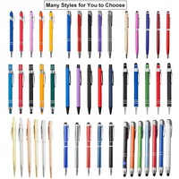 Stylo exécutif de luxe avec stylet tactile en silicone-Stylo à bille en métal gravé personnalisé pour cadeaux clients et bureau