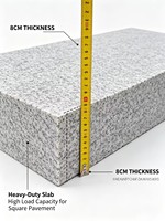 Fourniture directe usine – Matériaux en granit naturel à base épaissie pour pavés carrés modernes de parcs – Durable, découpé sur mesure