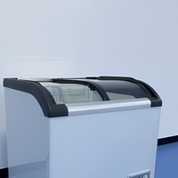 Congélateur coffre commercial à porte vitrée pour glaces SD-420Q, Réfrigérateur îlot monotempérature
