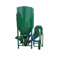 Mélangeur d'aliments LIANHENONGMU pour fermes porcines et avicoles, machine intégrée à double tambour, auto-amorçante, sans poussière, avec broyage et stockage, 2T par heure