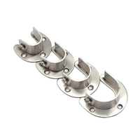 Support de tringle à rideau en forme de U, support de rail, base à bride en acier inoxydable 201, support d'extrémité de tringle à rideau