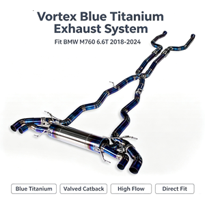Silenciador Vortex Ligero de Titanio Azul Quemado Compatible con BMW M760 6.6T 2018-2024, Sistema de Escape Completo de Alto Flujo para Autos de Lujo - Product Image 1