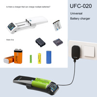 Producto en Oferta, Cargador de Batería Universal para Cámara 2026 con Indicador Luminoso, Ranura y Pin Ajustable para Baterías de Iones de Litio y AA