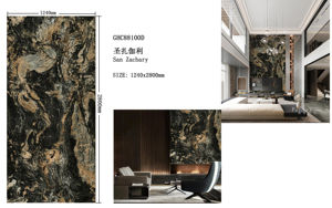 Panel de pared decorativo ignífugo y ligero para diseño interior moderno Panel de pared de mármol de Pvc-fácil instalación - Product Image 2