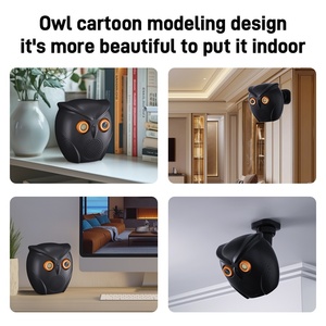 Caméra modèle privé Owl Big Horn pour <span class=keywords><strong>vision</strong></span> nocturne audio 1080p HD IP65 étanche, alarme, interphone vocal, ornement, moniteur - Product Image 5