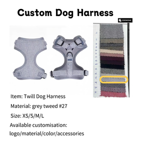 Coowone No Pull Dog Harness Leash Set Customized Pet Harness Dog Collar Leads Poop Bag Holder Bow Tie Pet Supplies - Product Image 4