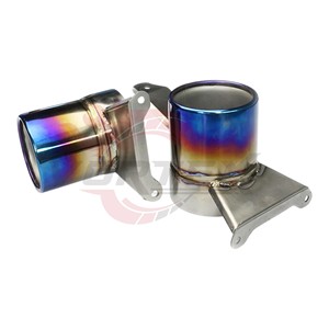 ท่อไอเสีย Vortex Titanium Valvetronic สำหรับ Ferrari 488 GTB Spider สีฟ้าเบิร์นท์ พร้อมท่อ X และปลายท่อ - Product Image 5