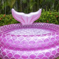 Piscine gonflable pour bébé en PVC rose avec 2 anneaux, queue de sirène, plusieurs tailles, pour jardin, piscine pour enfants, écologique, durable, portable
