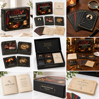 Kit de jeu de réflexion sur le thème du meurtre personnalisé pour adultes avec scénario de jeu de rôle pour dîner en famille et cartes de jeu pour soirée familiale