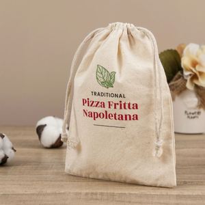 Sacs en coton biologique blancs recyclables avec logo personnalisé et cordon de serrage, sacs pour oreillers et literie, taille personnalisable - Product Image 1