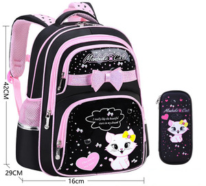 थोक लड़की स्कूल बैग किशोरी के लिए प्यारा कार्टून बिल्ली माउस निविड़ अंधकार स्कूल बैग - Product Image 6