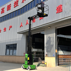 Penjualan pabrik 200KG 11.2m Mini Man Lift mendorong sendiri tiang vertikal Lift Boom kecil dengan JIB untuk Platform kerja udara - Product Image 6