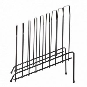 8 Compartment Black Large Metal Incline Sorter Rack <b>File</b> Folder Holder for Desk Home Office <b>Organizer</b> - Product Image 2
