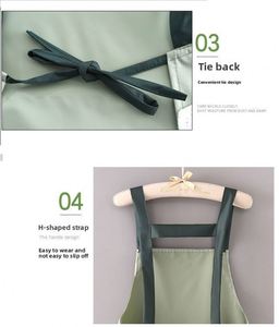 New Fashionable Simple Sleeveless Kitchen Barbecue Cleaning PVC <b>Apron</b> Sustainable <b>Waterproof</b> Oil-Proof Cute Household Cooking - Product Image 6