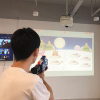Sistema de Juegos de Proyección Interactiva con Múltiples Puntos de Contacto, Pistola de Juguete de Espuma Suave para Interiores, Dispositivo de Juego Interactivo de Disparos en la Pared