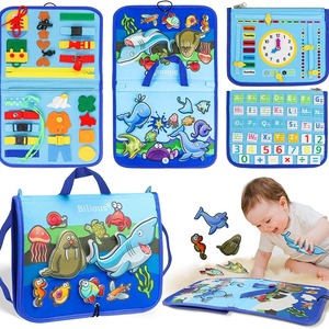Materiais de Ensino e Aprendizagem para Crianças, Desenvolvimento Intelectual, Aprendizagem Precoce, Brinquedos Educacionais Montessori, Quadro de Atividades em Feltro - Product Image 2