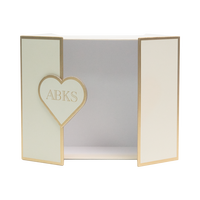 Emballage de boîte cadeau de bijoux en carton rigide à double ouverture avec logo personnalisé