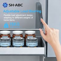 Prateleira Deslizante SH-ABC para Armário Superior de Cozinha, Cesto Elevatório para Armazenamento