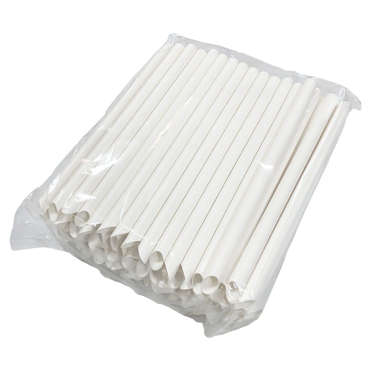 Eco-friendly 100-Piece Pack of Disposable Paper Drinking Straws for Bubble Tea Coffee Restaurant Use Biodegradable Tableware