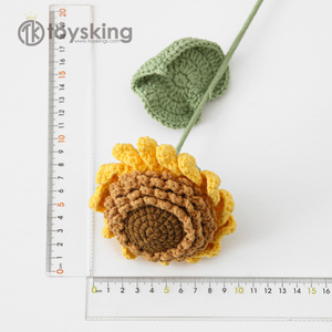 Mignonne laine quatre saisons avec graines d'<span class=keywords><strong>orange</strong></span> de café de tournesol Fleurs décoratives élégantes de style universitaire pour les enseignants et les aînés - Product Image 3