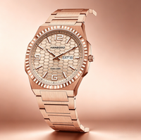 Montre pour homme étanche 10 ATM à quartz, cadran bleu 40 mm, bracelet 18 mm en acier inoxydable, affichage jour/date, texture nid d'abeille, style habillé et décontracté