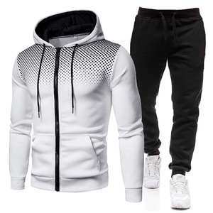 Nouveau survêtement respirant pour homme grande taille, automne/hiver, sweat-shirt et <span class=keywords><strong>pantalon</strong></span>, vêtements de sport, ensemble de fitness, ensemble de survêtement - Product Image 2