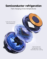 Cargador Inalámbrico Magnético para Auto de 15W, Carga Rápida, Soporte para Rejilla de Ventilación con Rotación de 360°, para iPhone 17, 16, 15 Pro Max