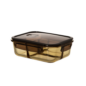 Boîte à lunch rectangulaire Xitianlong en verre, multi-compartiments, avec couvercle, chauffable, pour les employés de bureau - Product Image 1