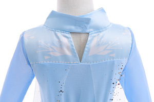 Nouveau Style 2-8 ans bébé fille <span class=keywords><strong>Elsa</strong></span> princesse robes manches longues glace Halloween fête dentelle anniversaire Costumes reine bébé fille - Product Image 6