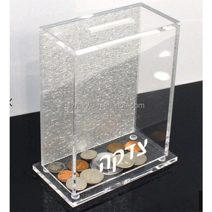 Ray Yi tùy chỉnh người Do Thái nhỏ <span class=keywords><strong>plexiglass</strong></span> judaica tặng đồng xu tzedakah hộp tiền lucite Acrylic tzedakah hộp từ thiện - Product Image 2