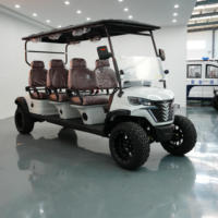 Voiturette de golf électrique 60V 6 places en aluminium, freins à disque avant, 30-50 km/h, autonomie 70-90 km, livrée d'usine, homologuée pour la route, CE EEC