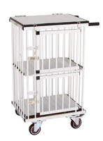 USMILEPET – Nouvelle conception de chariot de transport pour animaux à double étage, directement de l'usine, pour expositions canines, cage en aluminium personnalisable en couleur