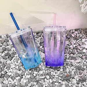 Vaso de Vidrio Único con Diseño de Cielo Estrellado de Ensueño, con Tapa y Pajita, para Regalo de Agradecimiento/Navidad/Fiestas/Boda/Cumpleaños para Hombres/Mujeres - Product Image 4