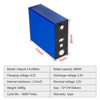 Entrepôt de stock UE Batterie Lifepo4 Cornex 280Ah grade a 320Ah 340Ah 314Ah 3.2V Cellule de batterie au lithium-ion prismatique LiFePO4
