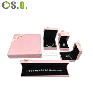 Factory Direct Pink Bow Tie Jewelry Box Imitation Leather <b>Paper</b> With Velvet Lining Customizable For Bulk Wholesale Orders - Product Image 3