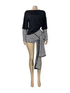 Nuovo Design alla Moda: Set Casual Elasticizzato in Due Pezzi <span class=keywords><strong>con</strong></span> <span class=keywords><strong>Felpa</strong></span> a <span class=keywords><strong>Maniche</strong></span> Lunghe e Shorts <span class=keywords><strong>con</strong></span> Cintura - Product Image 6