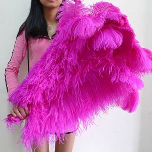 Plumes d'autruche brunes de qualité supérieure, naturelles, de 75-80 cm, pour artisanat DIY, mariages économiques et fournitures de fête - Product Image 1
